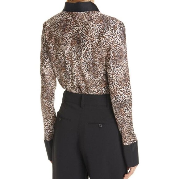 Baum und Pferdgarten Mirinda Animal Print Silk Blouse Size 8 Leopard - Picture 5 of 7